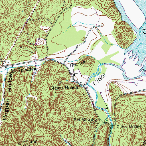Topographic Map of Citico Volunteer Fire Department, TN