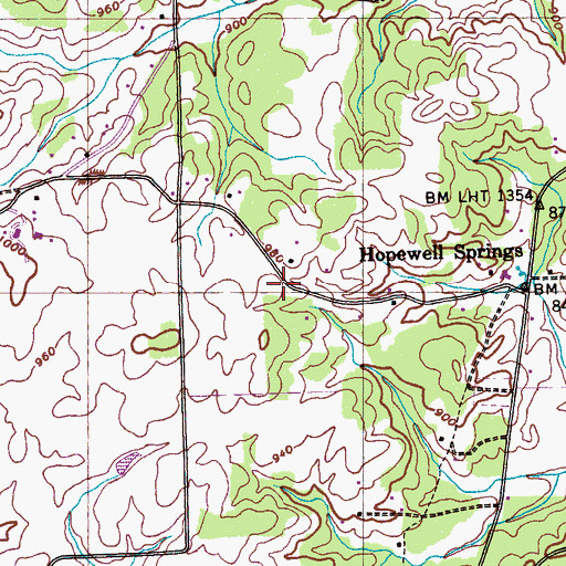 Topographic Map of Hopewell Volunteer Fire Department, TN