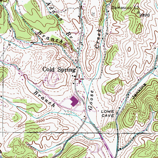 Topographic Map of Second District Volunteer Fire Department, TN