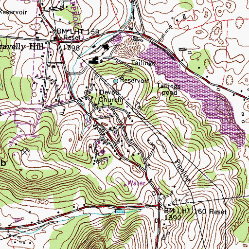 Topographic Map of Lakeway Central Volunteer Fire Department, TN