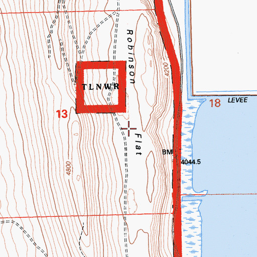 Topographic Map of Robinson Flat, CA
