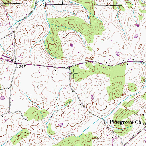 Topographic Map of Orebank Volunteer Fire Department, TN