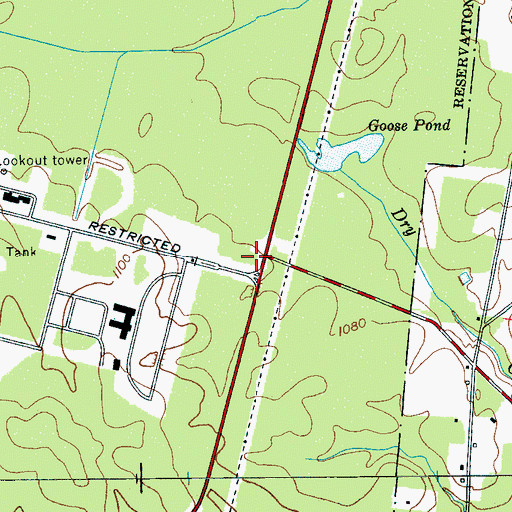 Topographic Map of Arnold Engineering Development Center Fire Department, TN