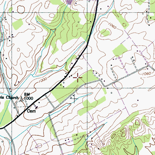 Topographic Map of Seymour Volunteer Fire Department Station 4, TN