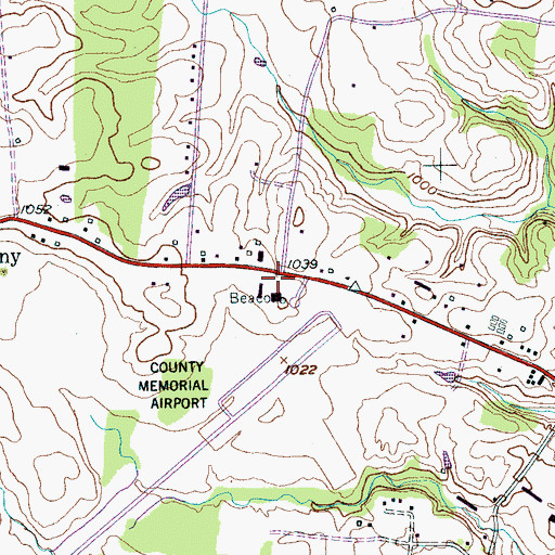 Topographic Map of Centertown Community Volunteer Fire Department Station 2, TN