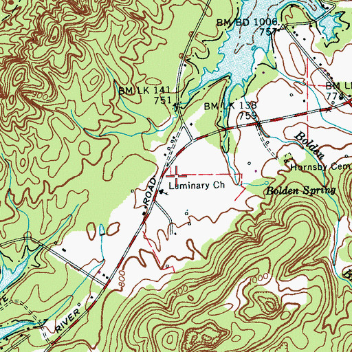Topographic Map of South Roane County Volunteer Fire Department Station 3, TN