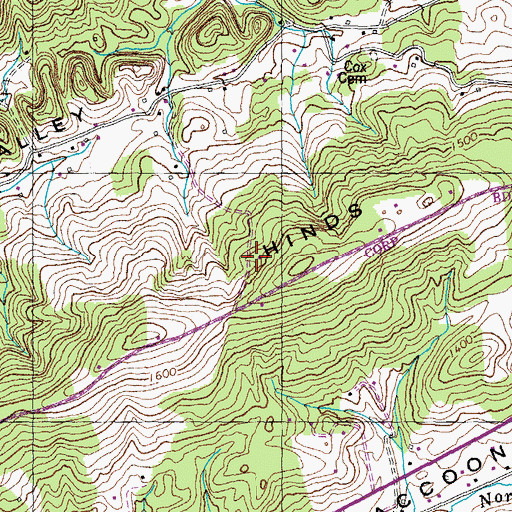 Topographic Map of Tennessee Department of Agriculture Division of Forestry Union, TN