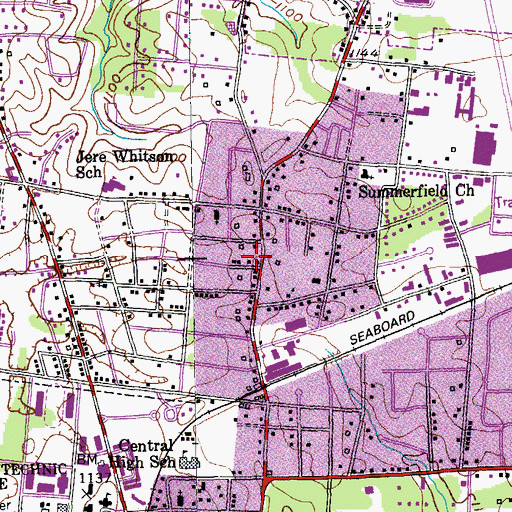 Topographic Map of Cookeville Fire Department Station 2, TN