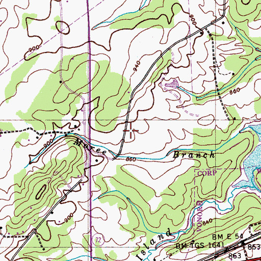 Topographic Map of Vonore Volunteer Fire Department Station 2, TN