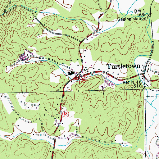 Topographic Map of East Polk County Fire and Rescue Station 2, TN