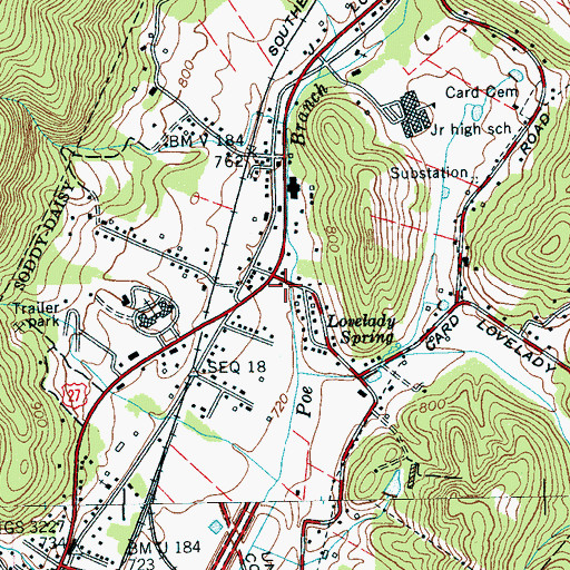 Topographic Map of Soddy Daisy Fire Department Station 1, TN