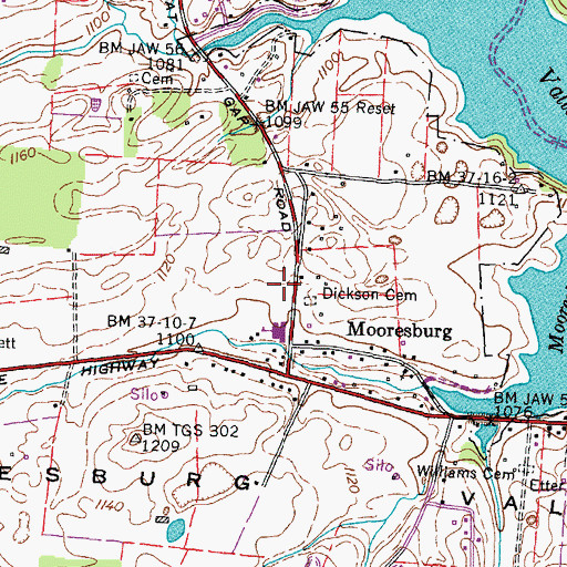 Topographic Map of Lakeview Volunteer Fire Department Station 2, TN