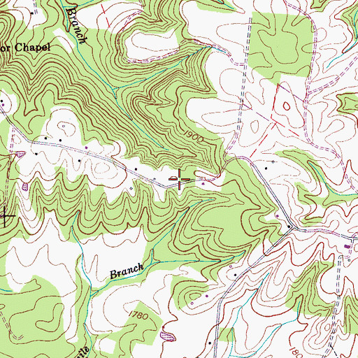 Topographic Map of Cumberland County Fire Department Station 8 - 1, TN