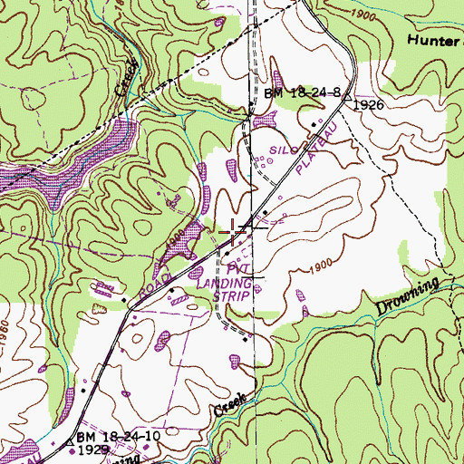 Topographic Map of Cumberland County Fire Department Station 7, TN
