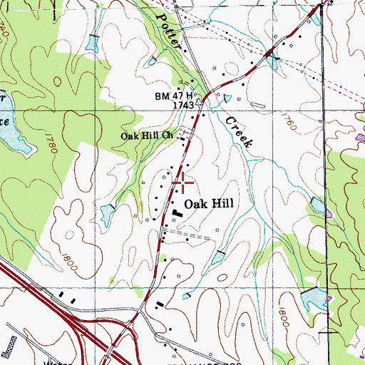 Topographic Map of Cumberland County Fire Department Station 4, TN