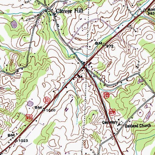 Topographic Map of Blount County Fire Protection District Station 4, TN