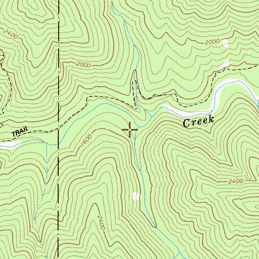 Topographic Map of Rock Creek, CA