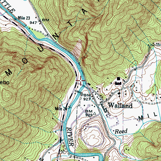 Topographic Map of Blount County Fire Protection District Station 5, TN