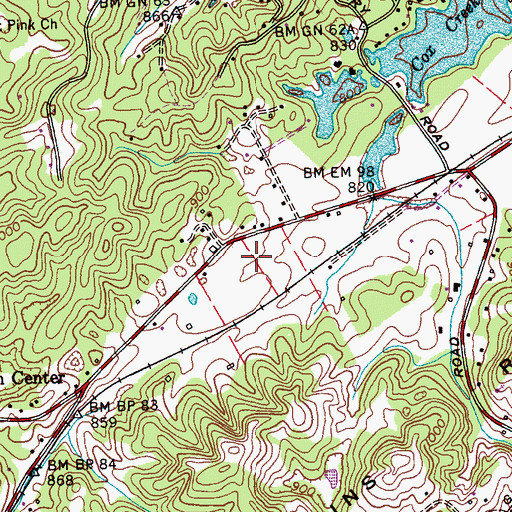 Topographic Map of Blount County Fire Protection District Station 3, TN