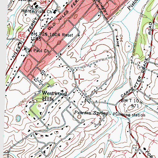 Topographic Map of Maryville Fire Department Station 3, TN