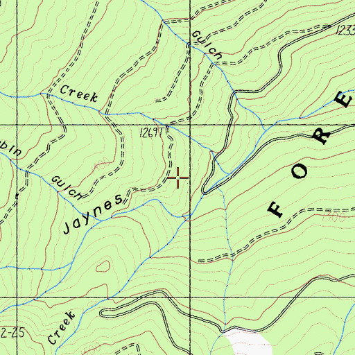 Topographic Map of Rock Creek, CA