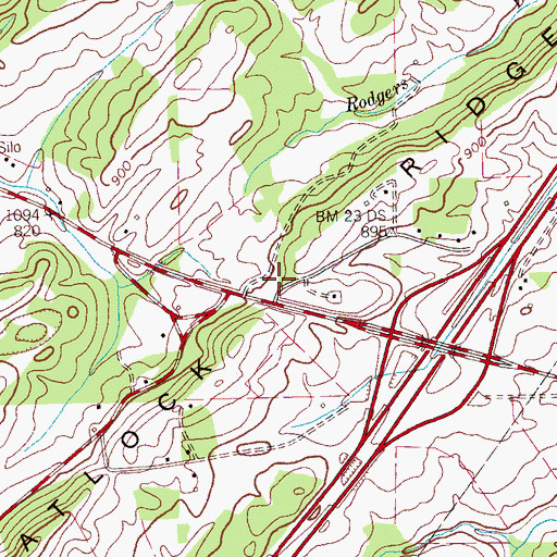 Topographic Map of Loudon Fire Department Station 2, TN