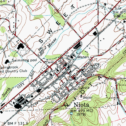 Topographic Map of Niota Volunteer Fire Department, TN