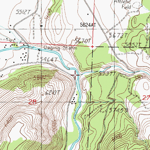 Topographic Map of Rock Creek, CA