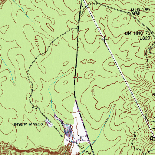 Topographic Map of Foster Falls Volunteer Fire Department, TN