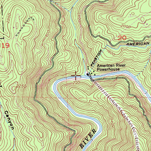 Topographic Map of Rock Creek, CA