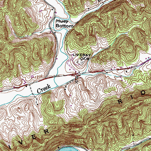 Topographic Map of Panther Creek Volunteer Fire Department, TN