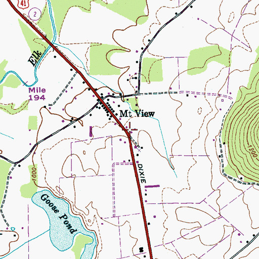 Topographic Map of Pelham Valley Volunteer Fire Department, TN