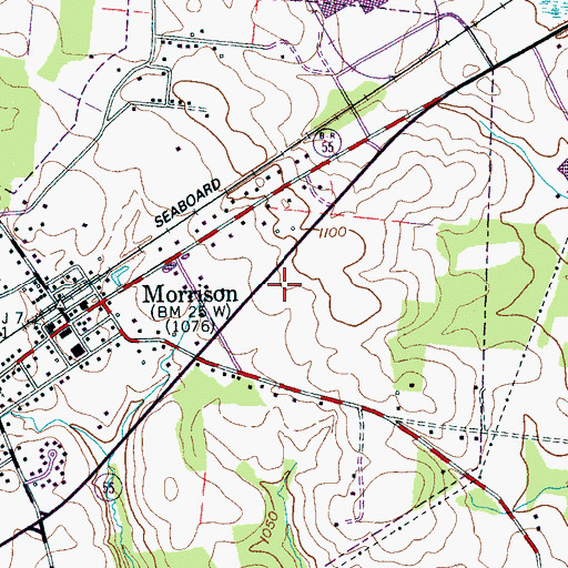 Topographic Map of Morrison Fire Rescue Department Station 2, TN