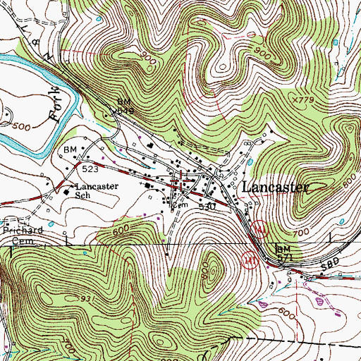 Topographic Map of Smith County Fire Department District 6, TN