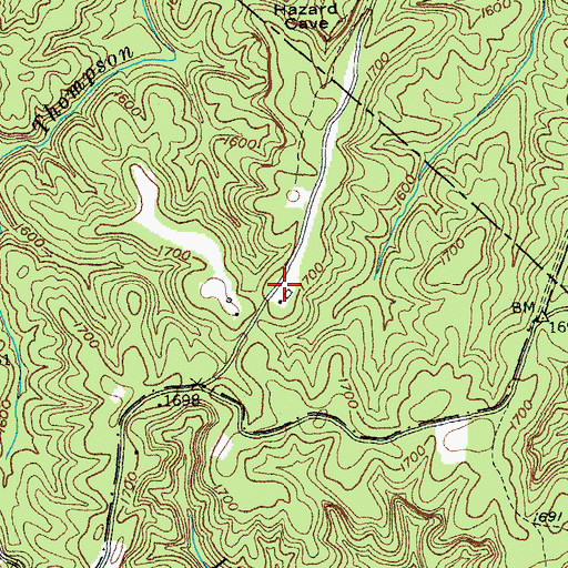 Topographic Map of Pickett State Park Fire Tower, TN