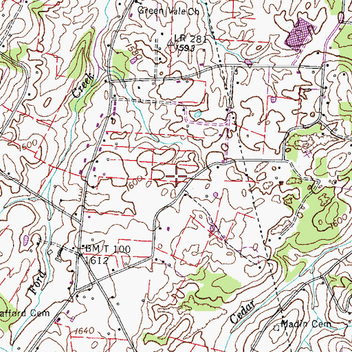 Topographic Map of Johnson City Fire Department Station 8, TN