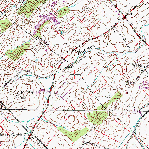 Topographic Map of Johnson City Fire Department Station 6, TN
