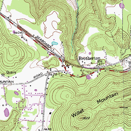 Topographic Map of Putnam County Fire Department Station 24, TN
