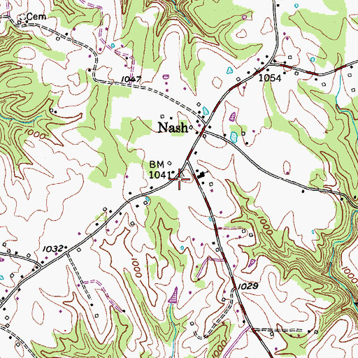 Topographic Map of Putnam County Fire Department Station 14, TN