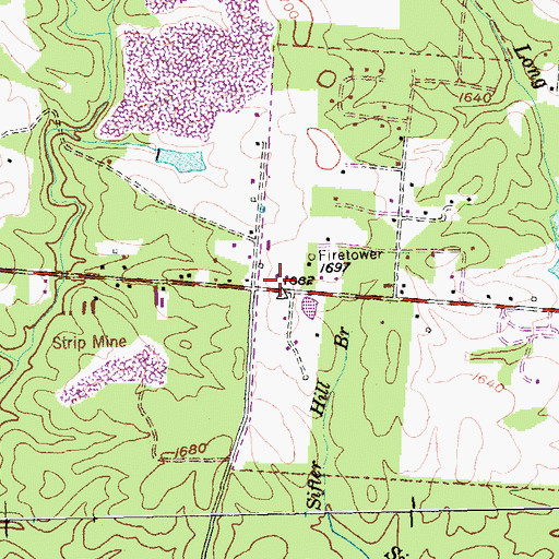 Topographic Map of Allardt Fire Tower, TN