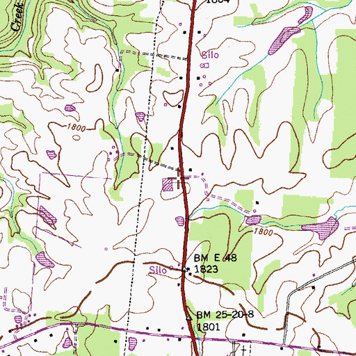 Topographic Map of Fentress County Volunteer Fire Department Station 7 Clarkrange, TN