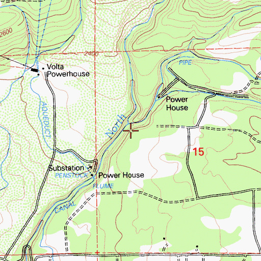 Topographic Map of Rock Creek, CA