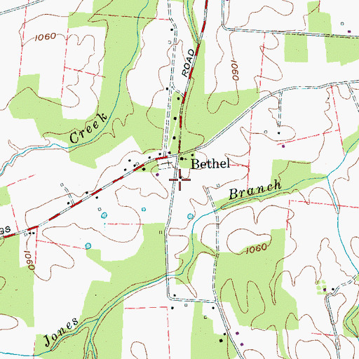 Topographic Map of Dekalb County Fire Department Station 69, TN