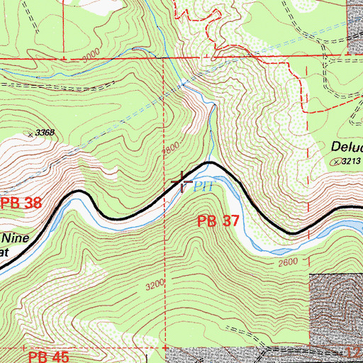 Topographic Map of Rock Creek, CA