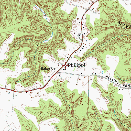 Topographic Map of Dekalb County Fire Department Station 61, TN