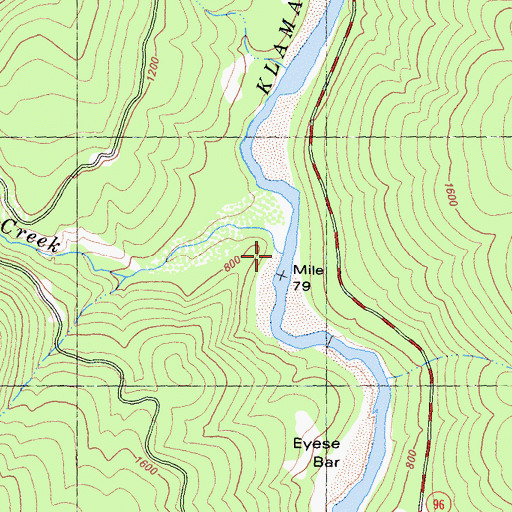 Topographic Map of Rock Creek, CA