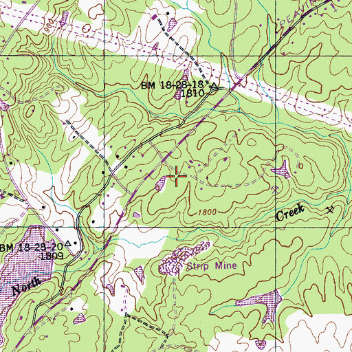 Topographic Map of Cumberland County Fire Department Station 4 - 1, TN