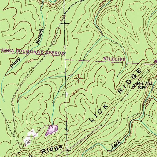 Topographic Map of Fairfield Glade Fire Department Station 2, TN