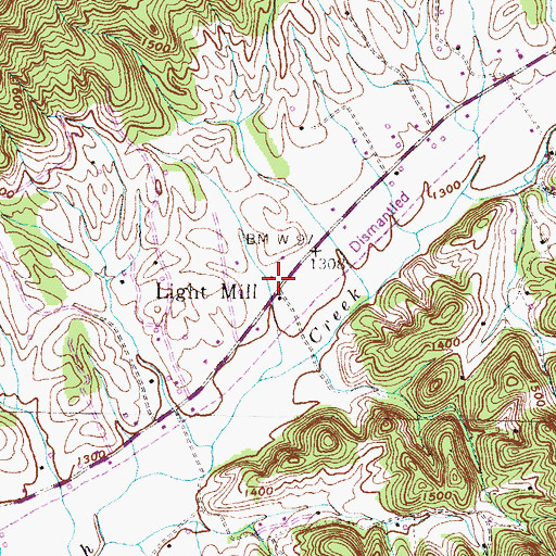 Topographic Map of Goshen Valley Volunteer Fire Department Station 2, TN