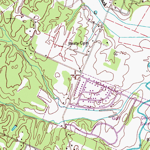 Topographic Map of Cleveland Fire Department Station 5, TN